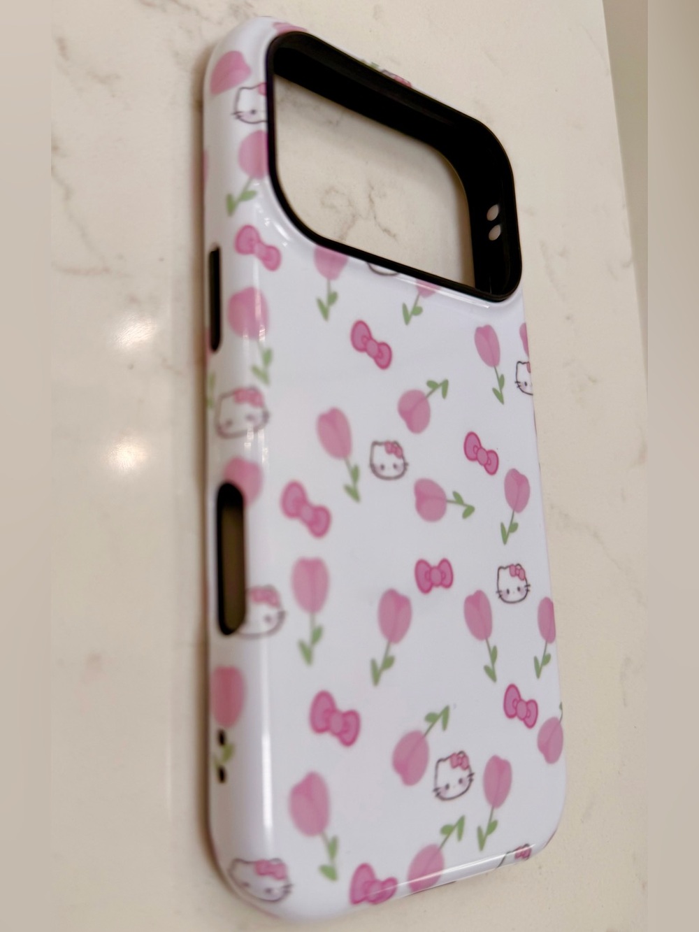 iPhone 17 Pro MagSafe Pink Tulip Hello Kitty Phone Case
